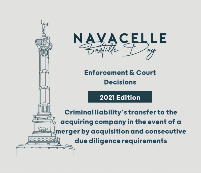 Criminal liability’s transfer to the acquiring company in the event of a merger by acquisition and consecutive due diligence requirements