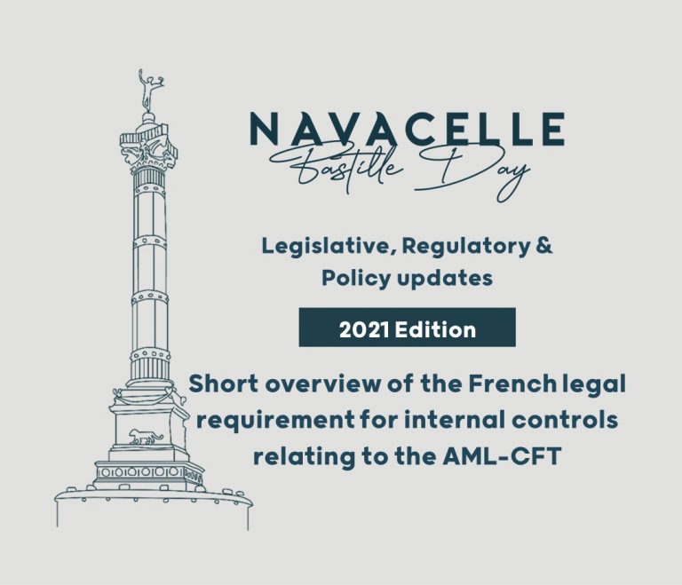 Short overview of the French legal requirement for internal controls relating to the AML-CFT