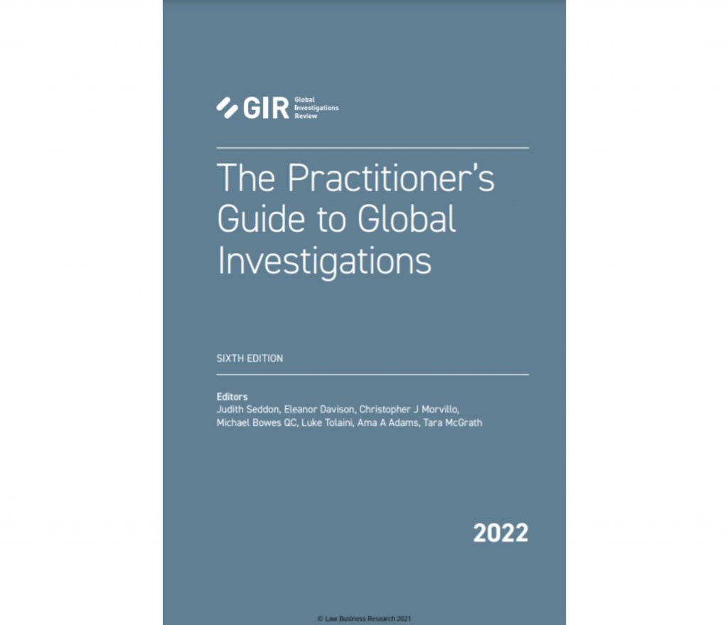 The Practitioner’s Guide to Global Investigations - 6th edition