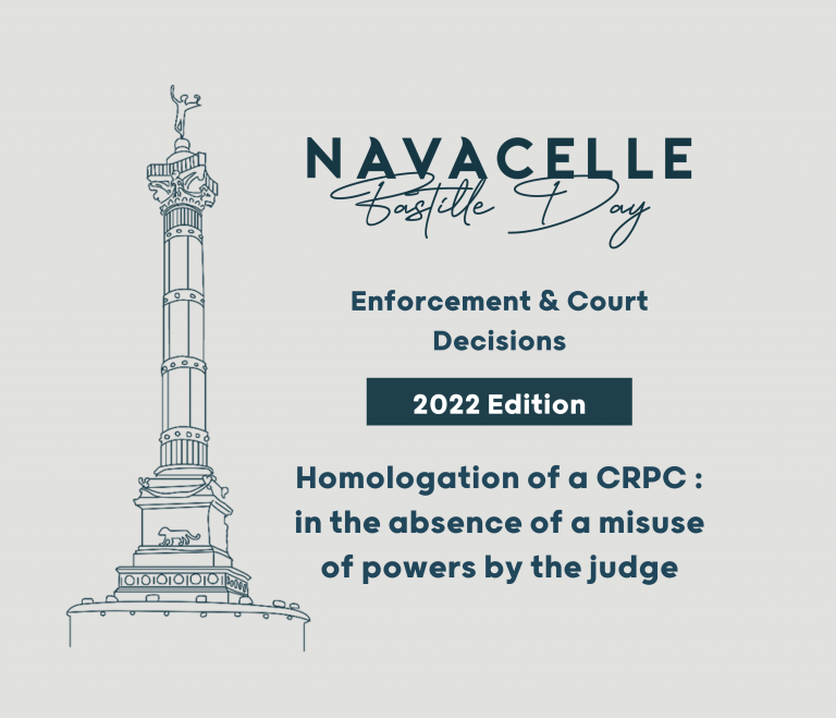 Homologation of a CRPC in the absence of a misuse of powers by the judge