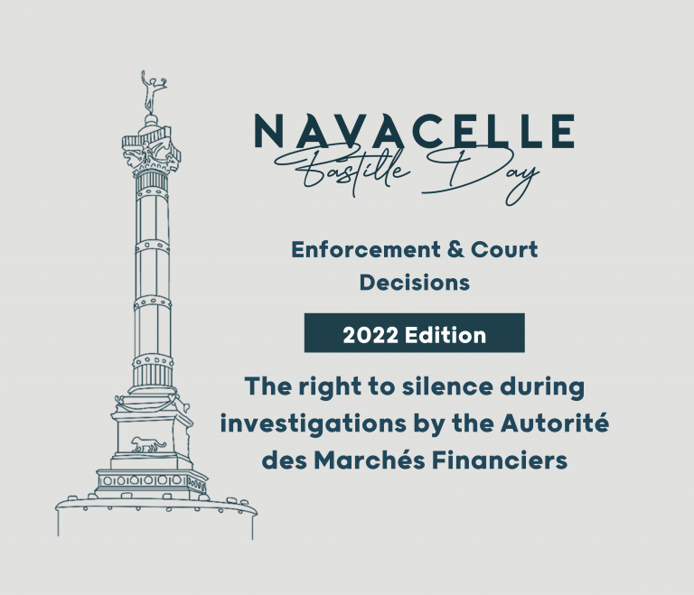 The right to silence during investigations by the Autorité des Marchés Financiers